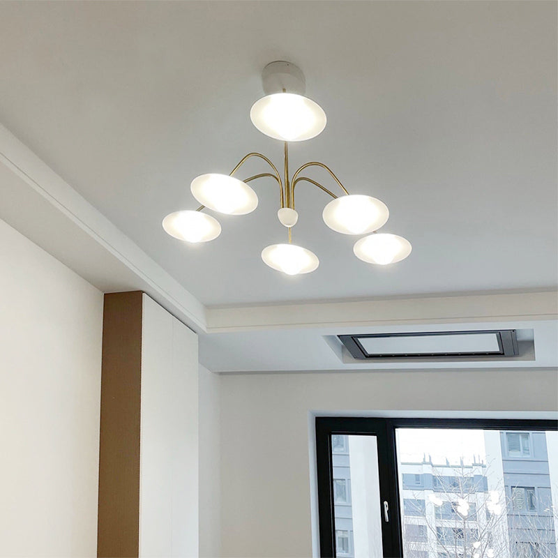 Cairns Modern LED Pendelleuchte Kegel Kugel Wohnzimmer, Gold, Metall Glas