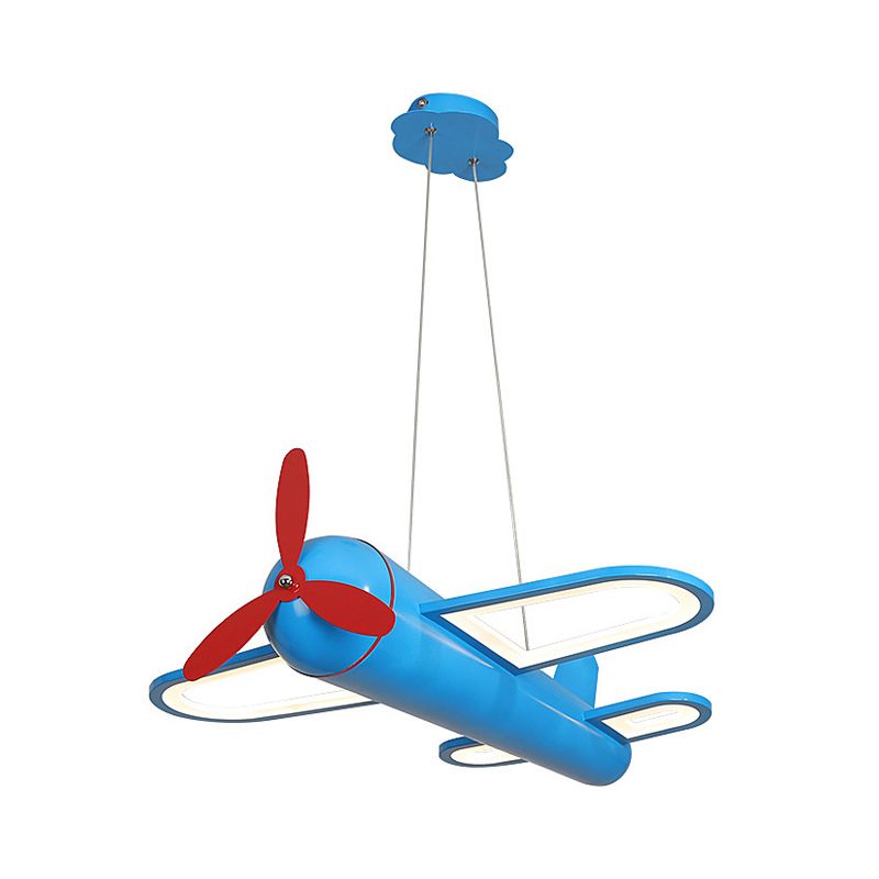 Aria Flugzeug Design LED Pendelleuchte Gelb&Blau Schlaf/Wohn/Esszimmer Metall