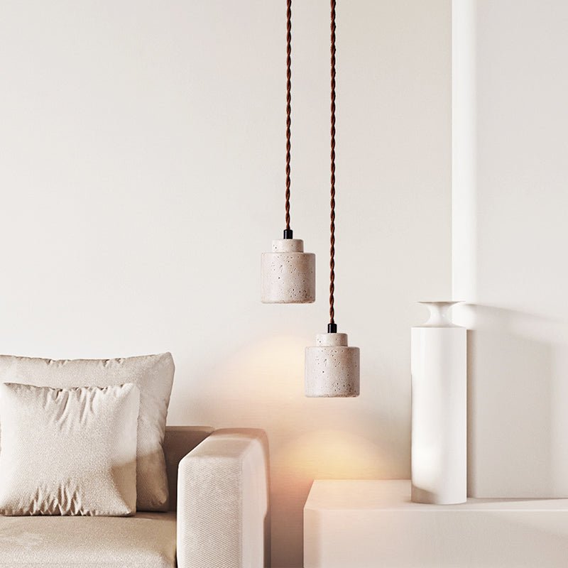 Elemental Travertin Mini Pendelleuchte