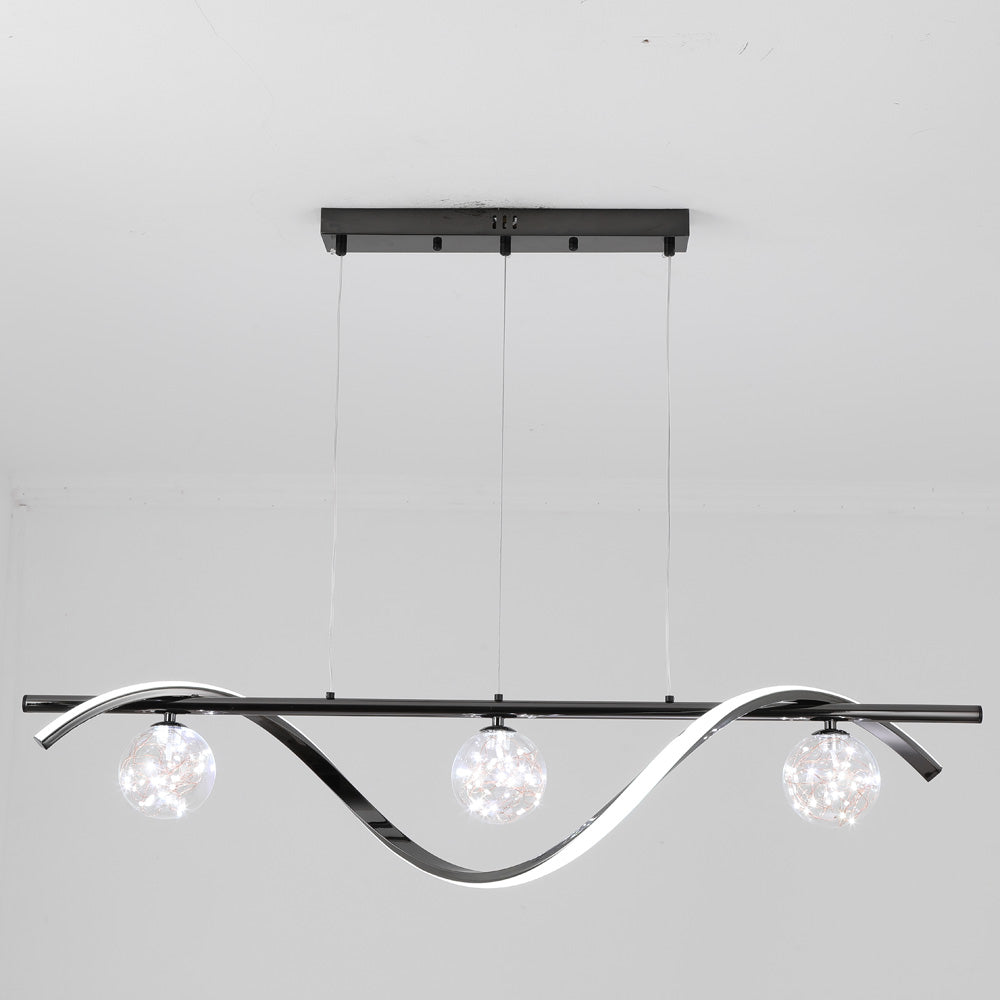 Kristy Pendelleuchte Glas Modern LED Metall Esszimmer Wohnzimmer