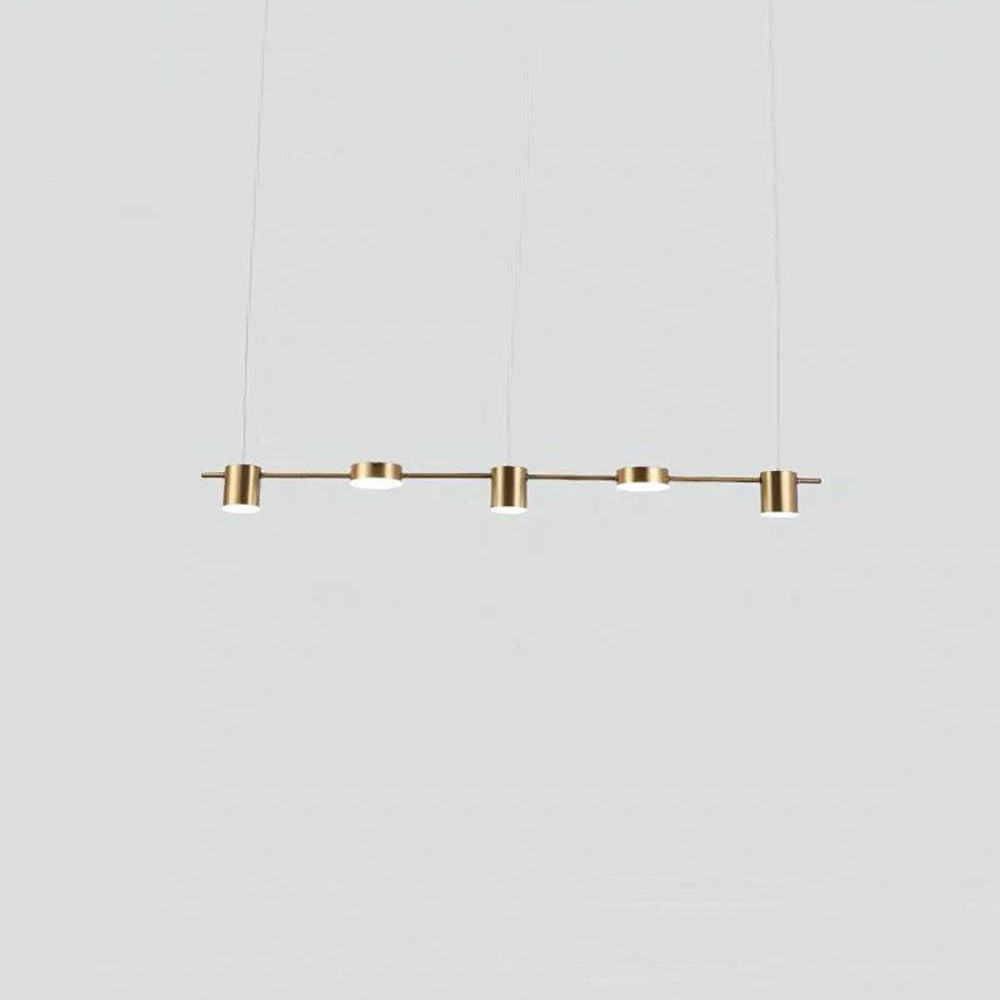Arisha Minimalistische Multi Metall Pendelleuchte, Schwarz/Gold