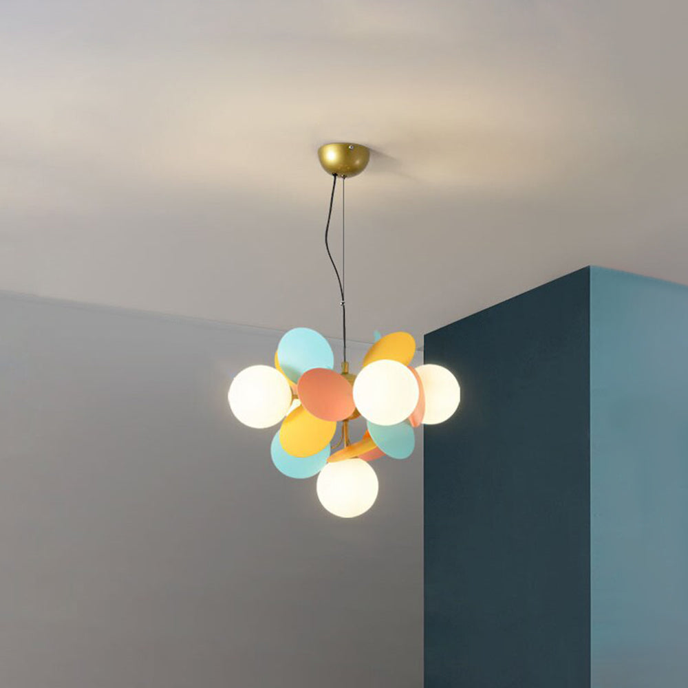 Aria Modern Kronleuchter Weltkugel Kinderzimmer, Mehrfarbig, Metall