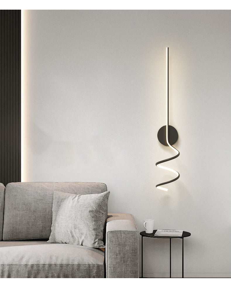 Arisha Minimalistische LED Wandleuchte Ess/Wohnzimmer Schwarz/Weiß