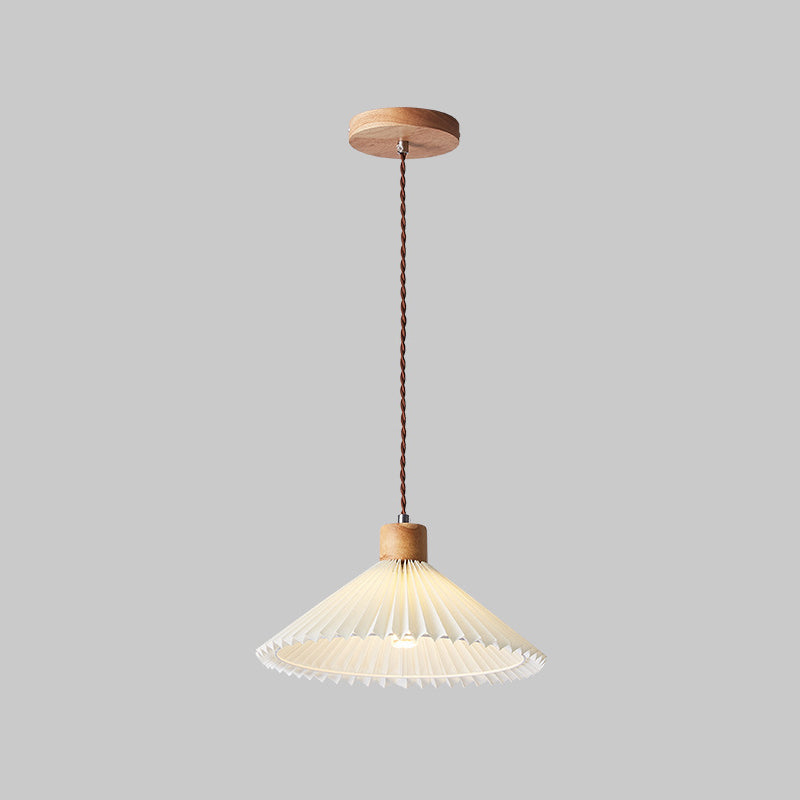 Muto Moderne LED Pendelleuchte Schlafzimmer/Wohnzimmer Weiß Holz