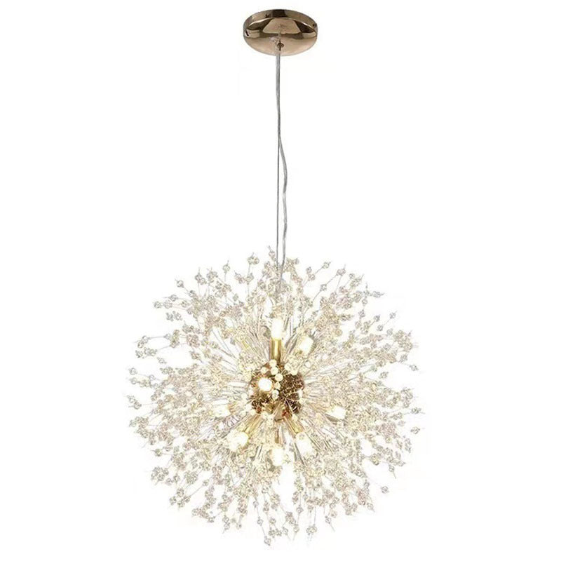 Arisha Modern Löwenzahn Pendelleuchte Golden/Chrom, Esszimmr, Metall