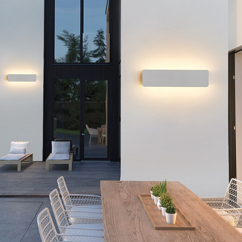 Ray Modern Wandleuchte Innen Weiß Wohnzimmer/Garten Metall