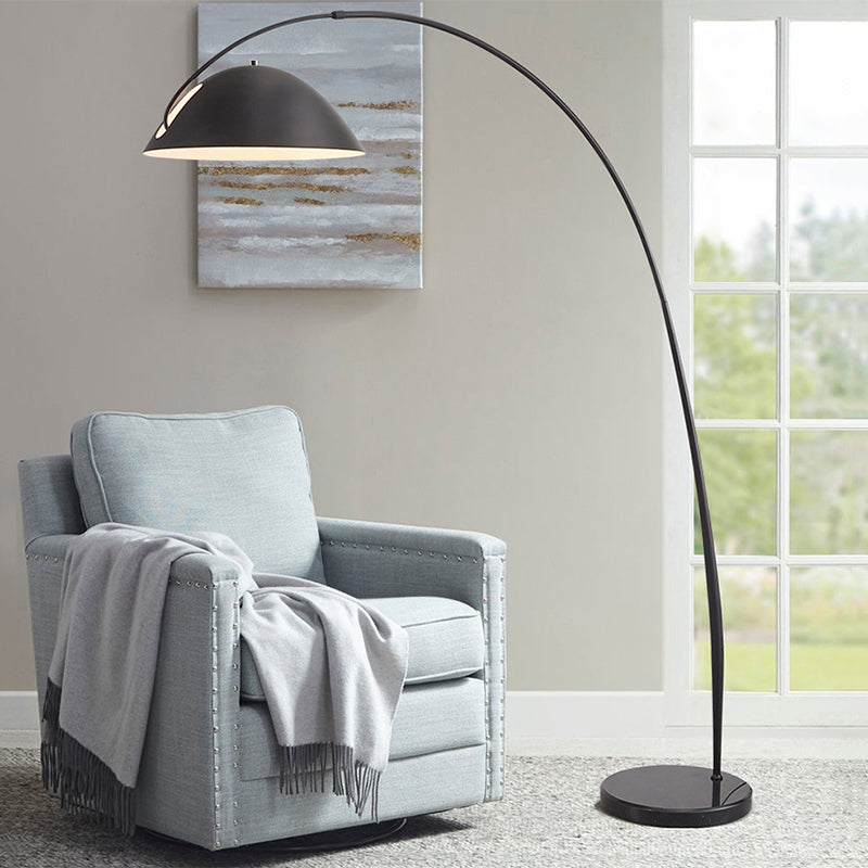 Avi Modern LED Bogen Schale Stehlampe Metall Wohnzimmer Schlafzimmer
