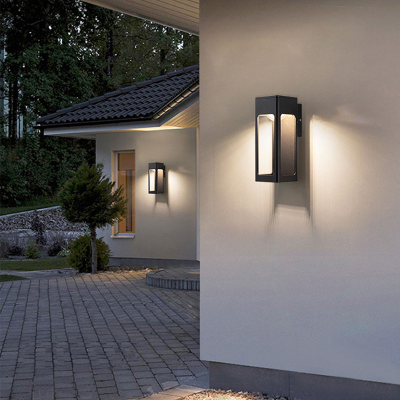 Ray Modern LED Außenwandleuchte Schwarz Außen Garten Metall