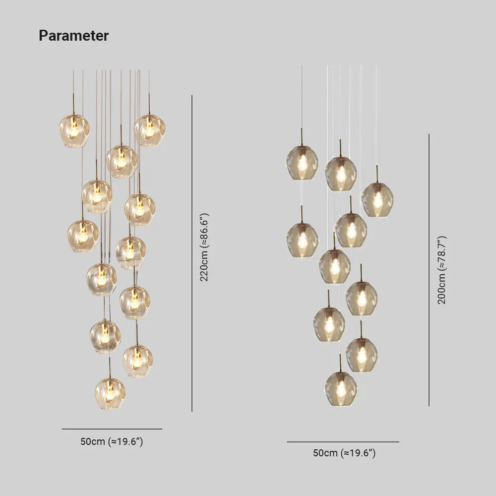Valentina Kronleuchter Bauhaus Gold Wohn/Schlafzimmer 10/12-flammig