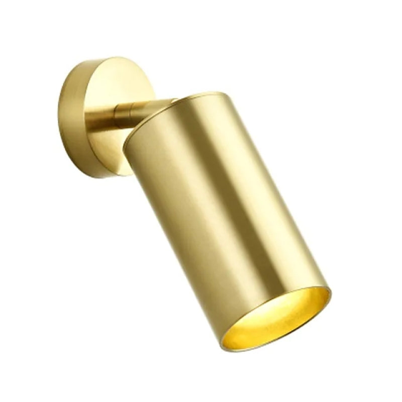 Arisha Modern LED Deckenleuchte Strahler Zylinder Wohnzimmer, Gold, Metall