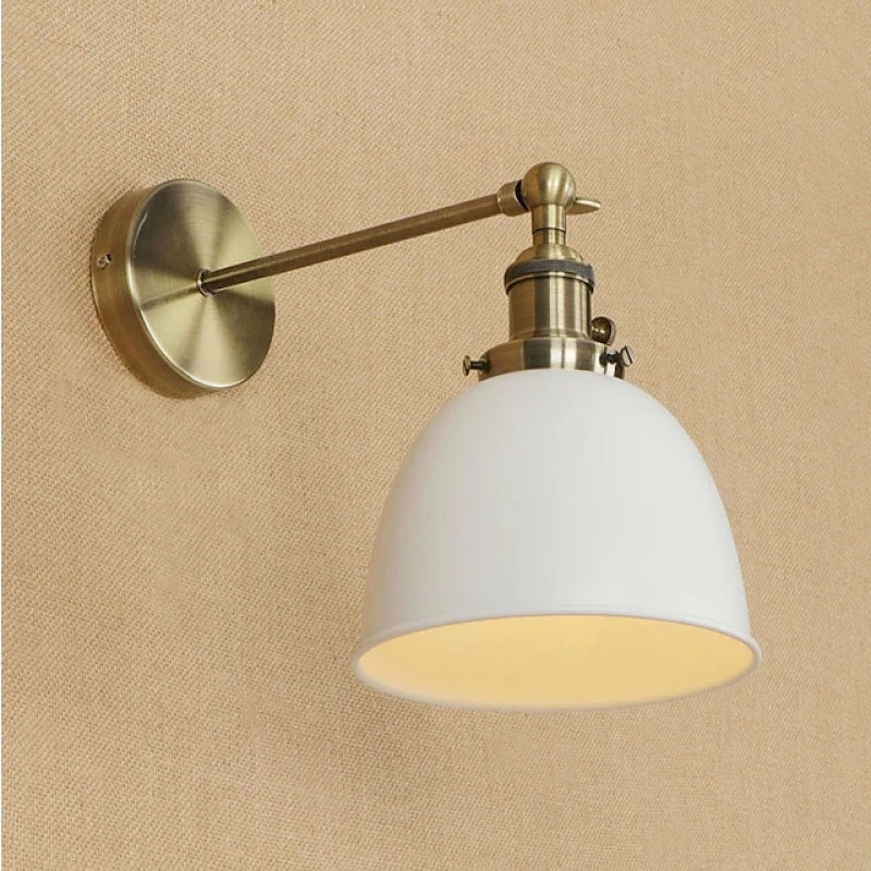 Silva Vintage LED Wandleuchte Innen Schwarz Schlafzimmer Metall