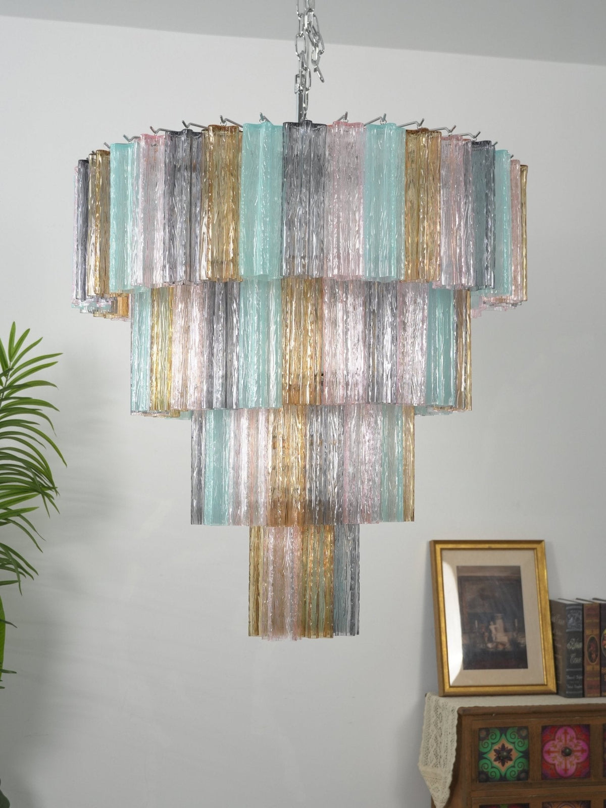 Kobi Kronleuchter Eclat Elegant bunte Glas-Prismen