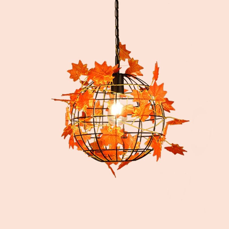 Ritta LED Rustikale Pendelleuchte Globe, 3 Farben, Wohnzimmer, Metall