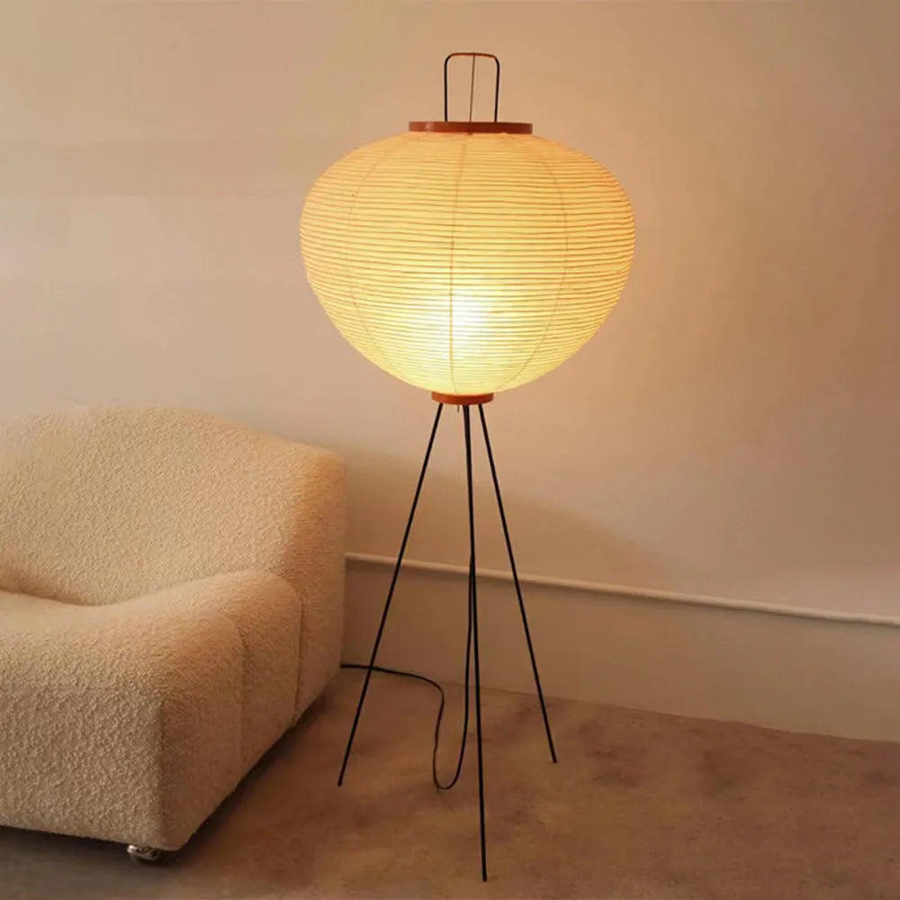 Ritta Minimalistische LED Stehleuchte Weiß Schlaf/Esszimmer Metall&Reispapier