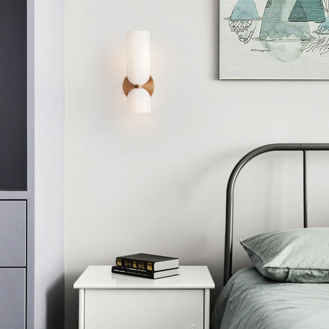 Valentina Modern LED Wandleuchte Blau/Grau/Weiß Metall Schlafzimmer