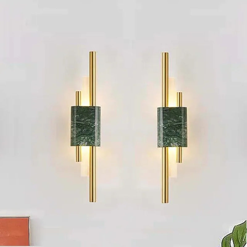 Arisha Modern Linear LED Wandlampe Weiß/Gold/Grün Schlafzimmer Metall