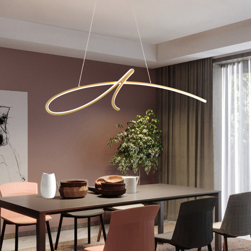 Arisha Minimalistische LED Pendelleuchte Esszimmer/Wohnzimmer Gold