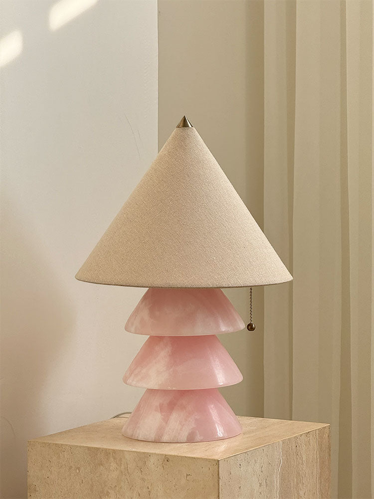 Pyramid Retro Marmor Tischleuchte
