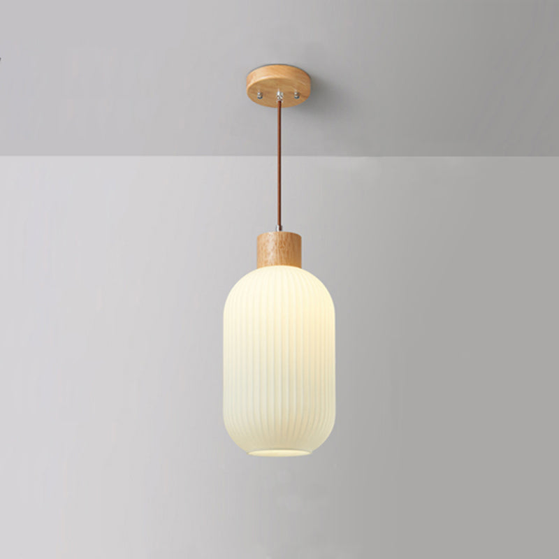 Muto Modern LED Pendelleuchte Weiß 2 Stile Ess/Wohnzimmer Holz/Glas