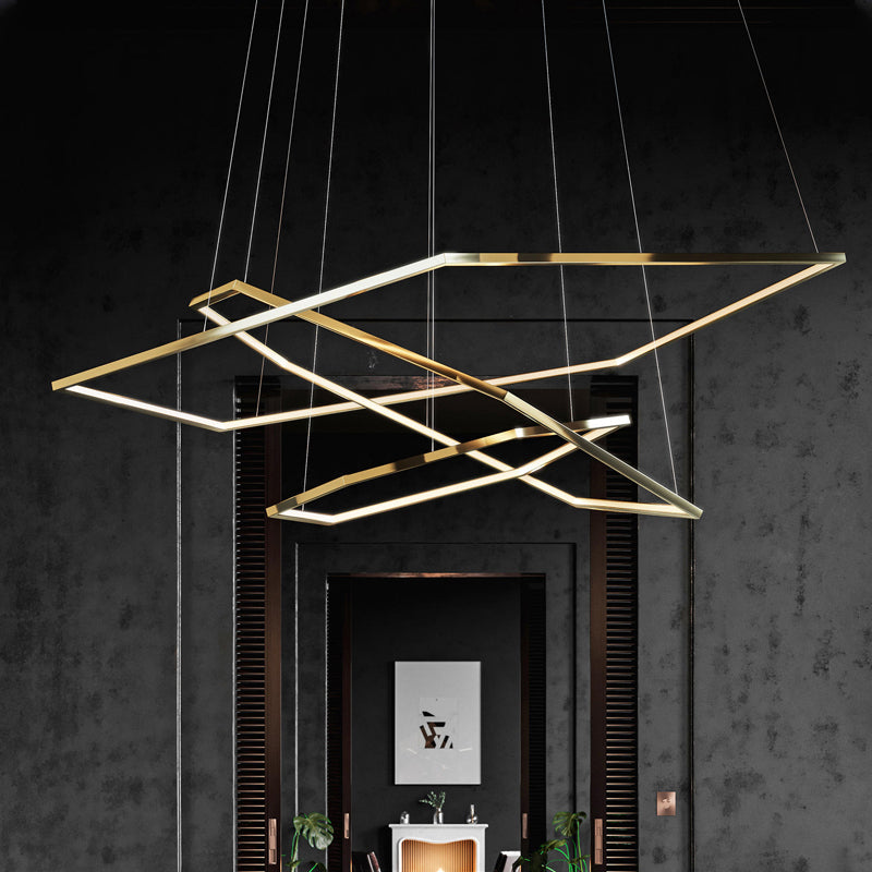 Arisha Modern Design LED Pendelleuchte Gold Wohn/Ess/Schlafzimmer Metall