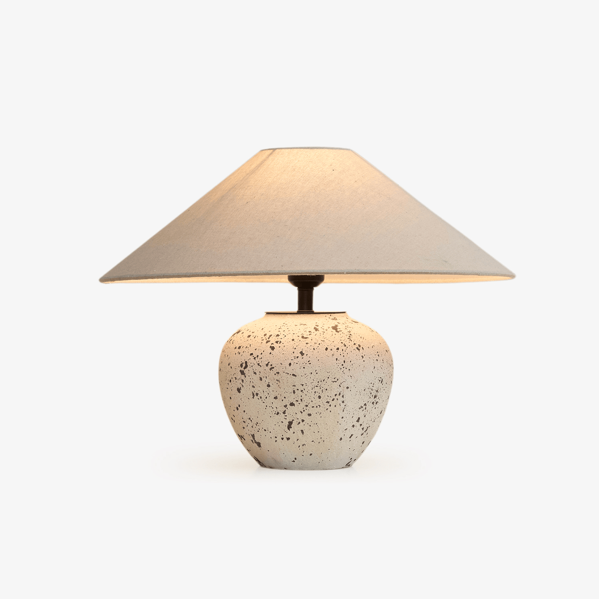 Speckled Keramik-Tischlampe in Jar-Form