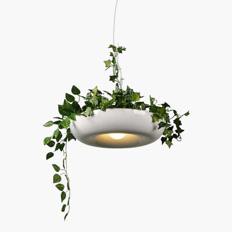 Ritta Pendelleuchten Blumentopf, Schwarz/Grün/Weiß, Wohnzimmer