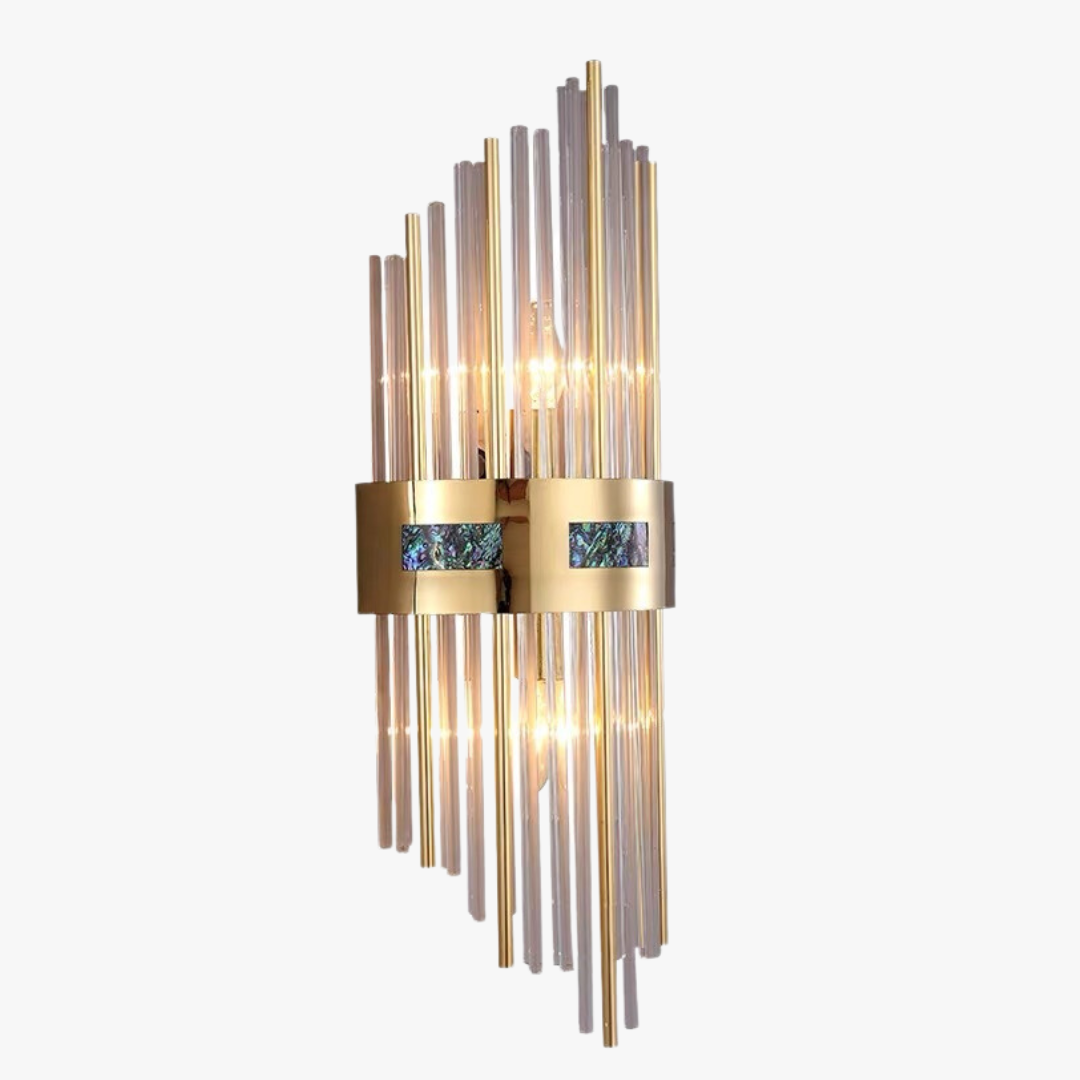 Kirsty LED Wandleuchte Gold, Wohnzimmer/Schlafzimmer,Metall/Acryl
