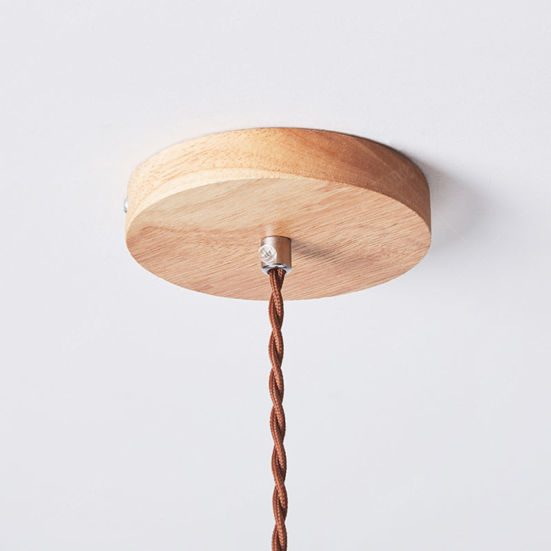 Muto Moderne LED Pendelleuchte Schlafzimmer/Wohnzimmer Weiß Holz