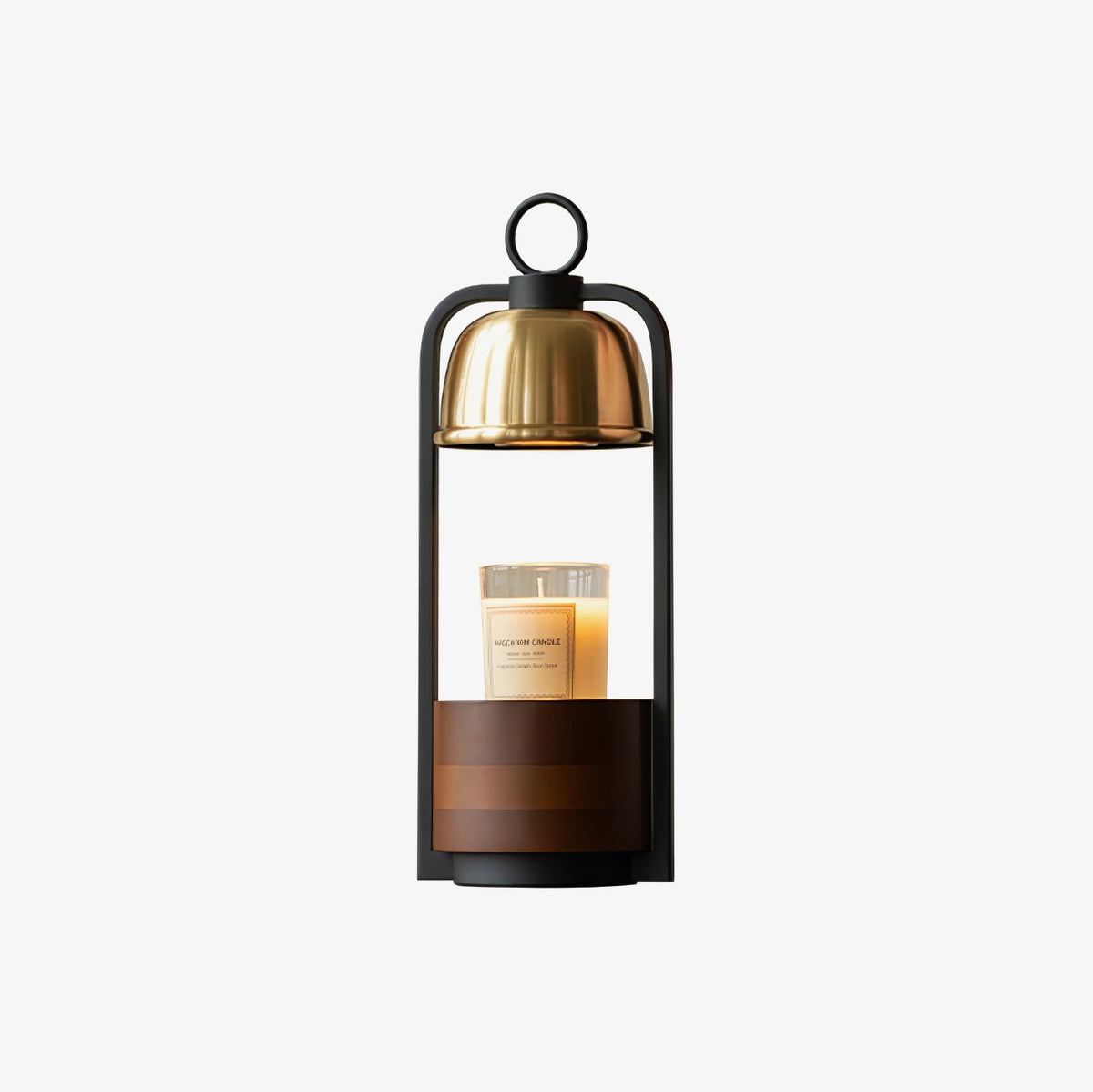 Rosa Tischleuchte aus Holz im Holz-Design -Oberfläche