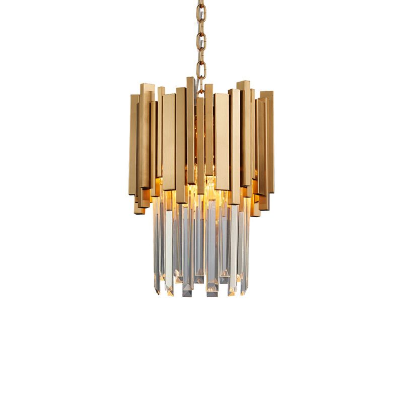 Kristy Modern LED Pendelleuchte Gold/Chrom Schlaf/Wohn/Esszimmer Metall&Kristall ∅30CM