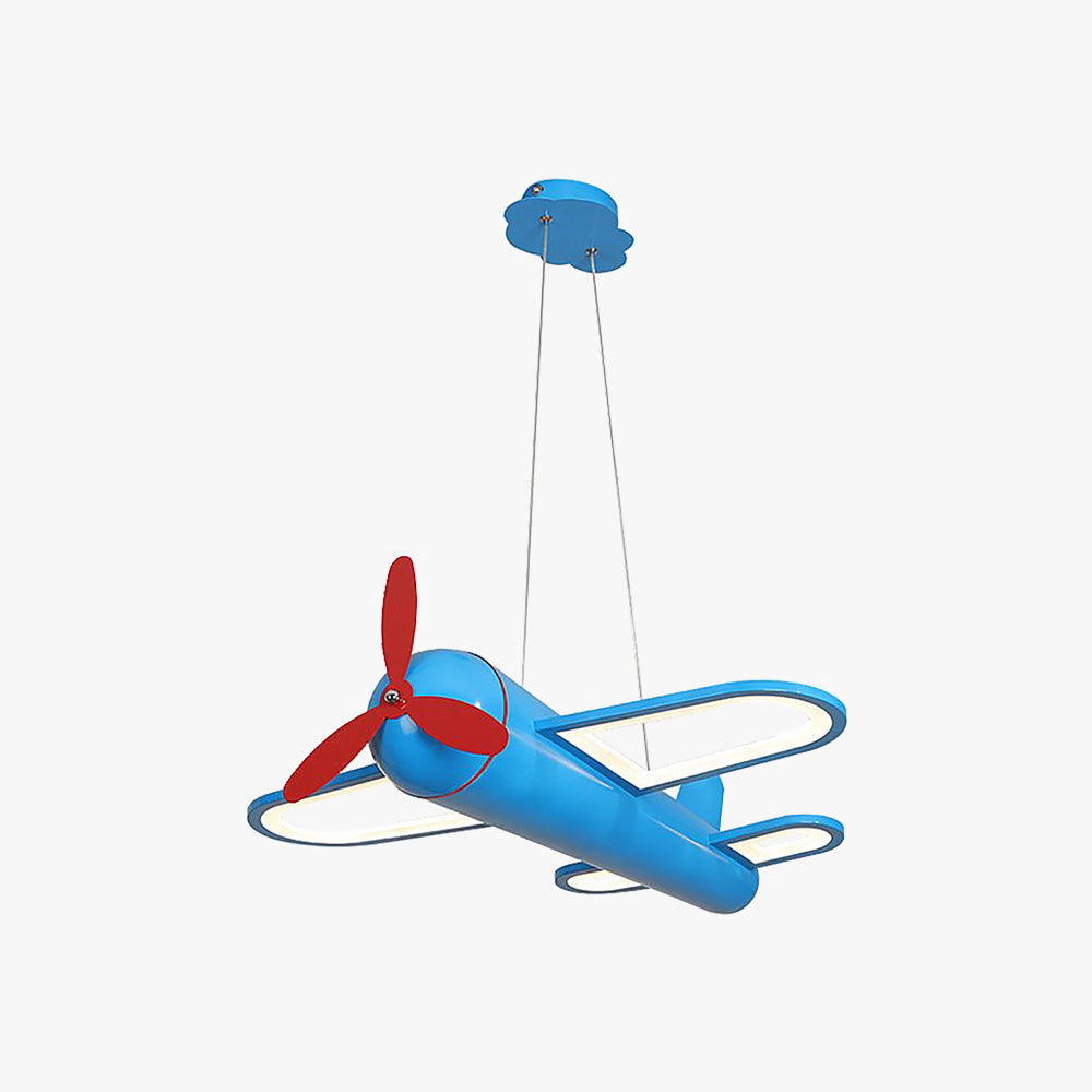 Aria Flugzeug Design LED Pendelleuchte Gelb&Blau Schlaf/Wohn/Esszimmer Metall