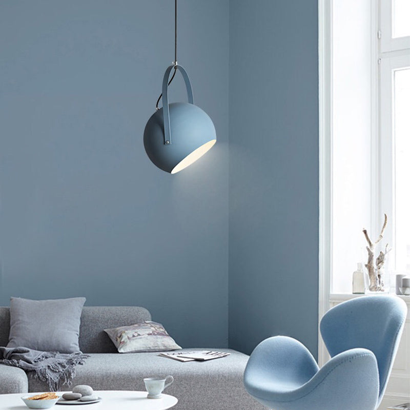 Aria Kugel LED Pendelleuchte Gelb/Blau/Grau Esszimmer