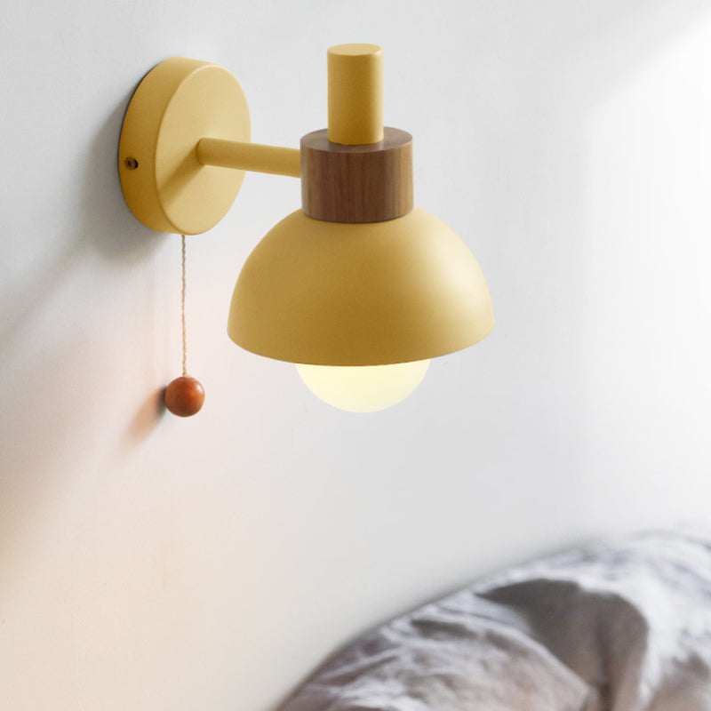 Valentina Modern LED Wandleuchte Metall Glas Schlafzimmer Weiß/Gelb/Rosa/Grün