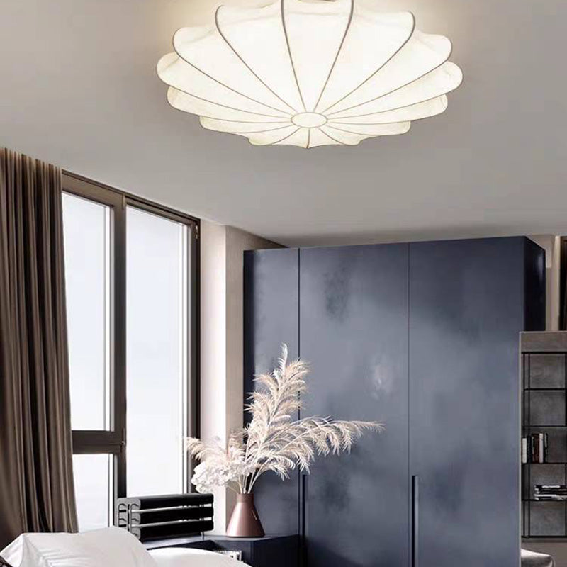 Ritta Design LED Deckenleuchte Weiß Schlaf/Wohnzimmer Stoff