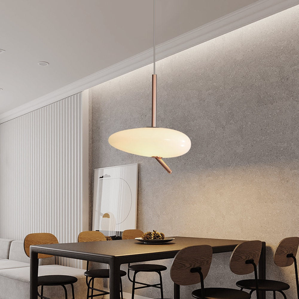 Valentina Modern Kieselsteine Acryl Metall Pendelleuchte Wohnzimmer