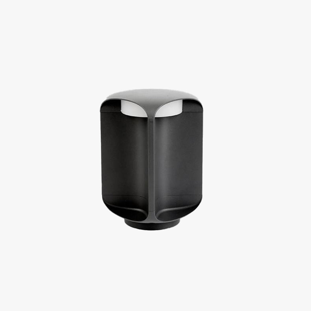 Ray Minimalistische Zylinder LED Stehleuchte Außenbereich Schwarz Garten Metall Glas