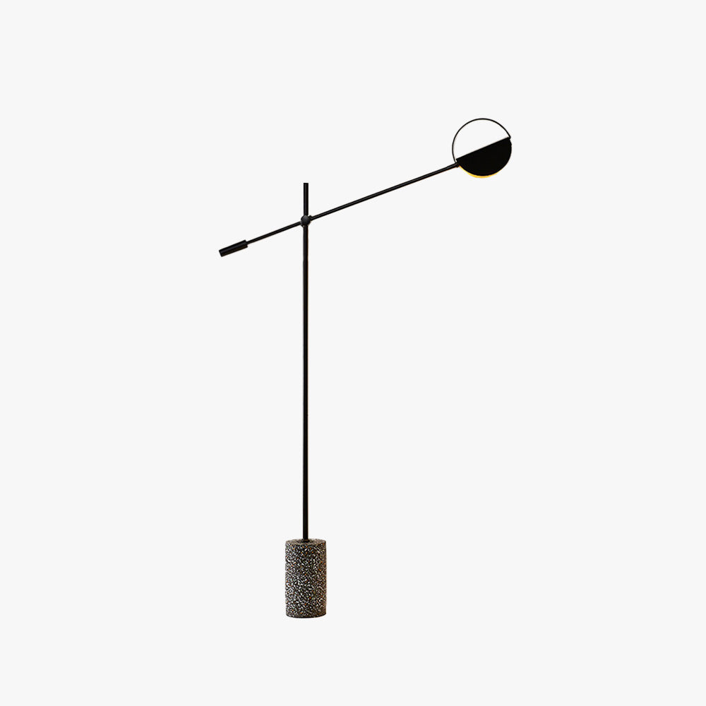Mira Minimalistische Stehleuchte Metall + Terrazzo