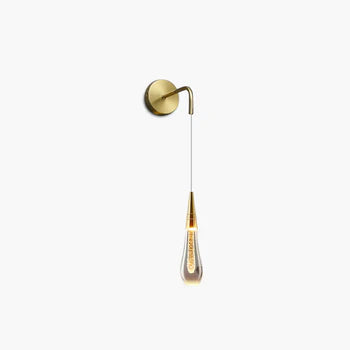Kristy Modern Water Drop Wandleuchte, Schwarz/Gold