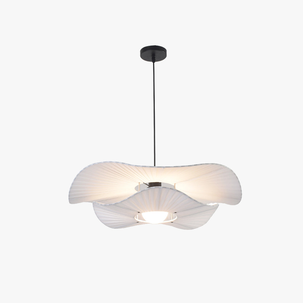 Ritta Moderne LED Pendelleuchte Esszimmer/Schlafzimmer Weiß Stoff
