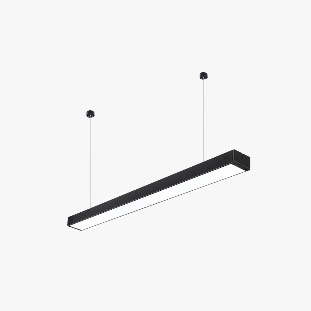 Arisha Minimalist Linear Acryl Pendelleuchte, Schwarz/Weiß, Wohnzimmer