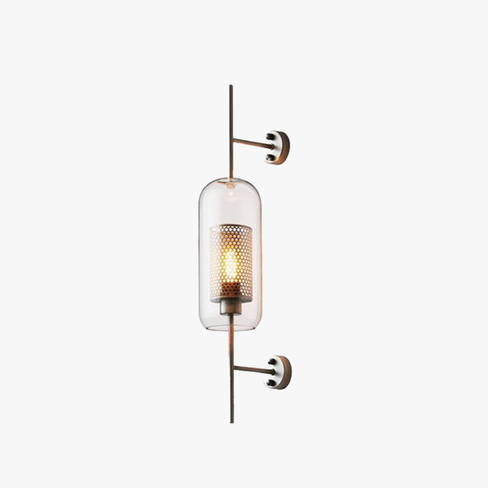 Valentina Industrial LED Wandleuchte Global, Silber/Gold, Innen
