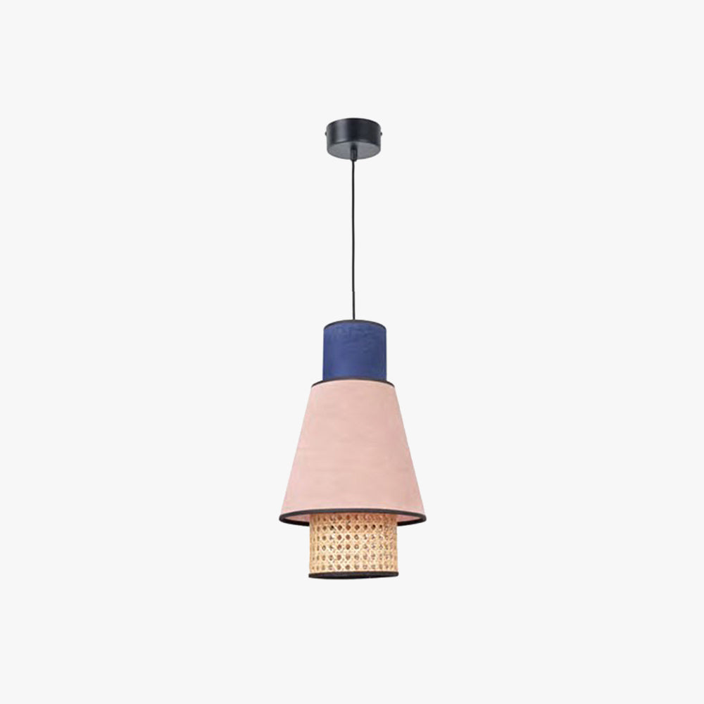 Ritta Pendelleuchte, Rosa & Königsblau, Durchmesser 25/30 cm