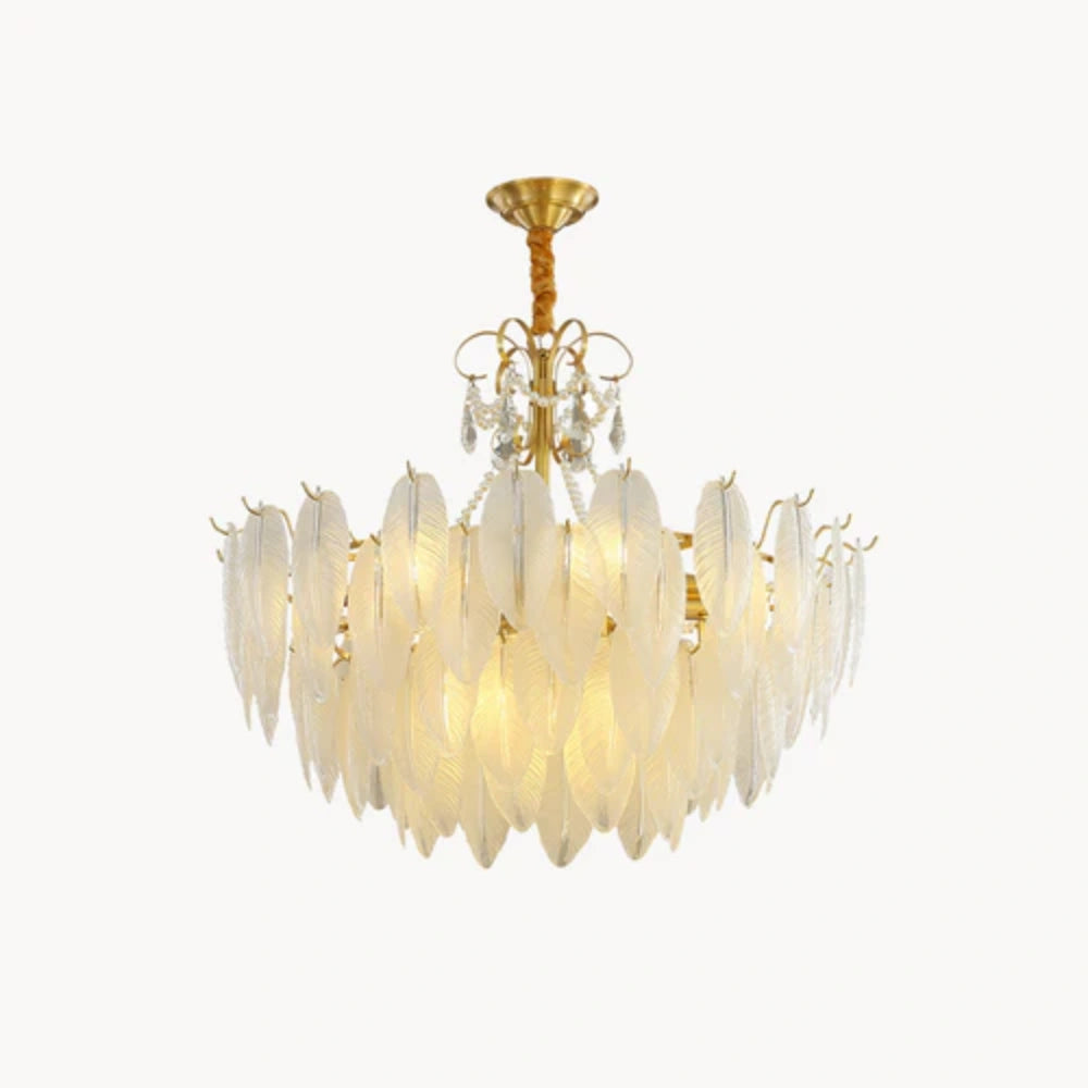 Kristy Modern LED Kronleuchter Weiß Glas/Metall Ess/Schlafzimmer