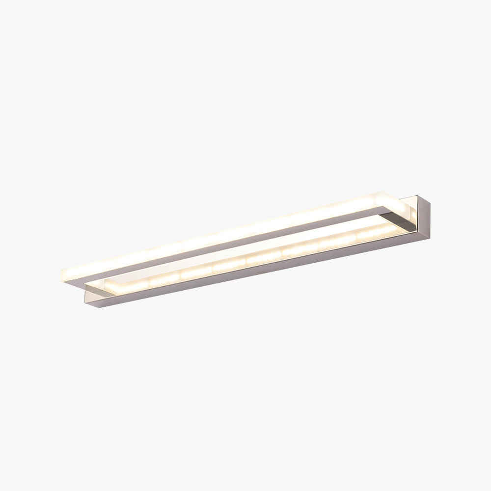 Arisha Rechteckige Spiegelfront LED Wandleuchte Schlafzmmer Metall/Acryl