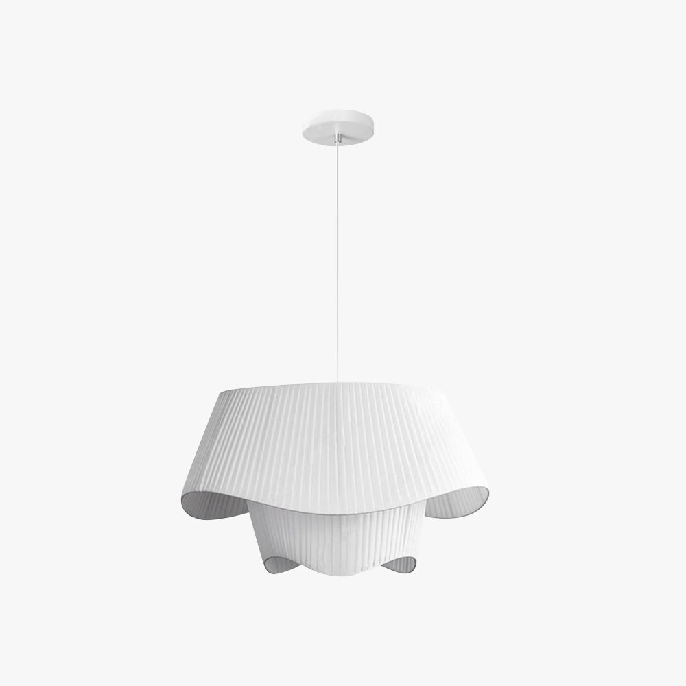 Ritta Modern LED Pendelleuchte WeißEsstisch/Wohn/Schlafzimmer änderbarStoff Durchmesser 50/60cm