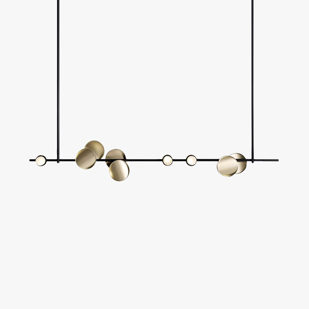Avi Minimalistische Lineare Pendelleuchte Metall, Schwarz, Esszimmer