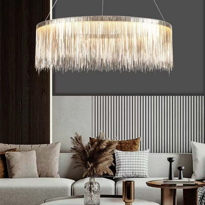 Kristy Nordisch Kronleuchter Silber/Rosegold Schlaf/Wohnzimmer