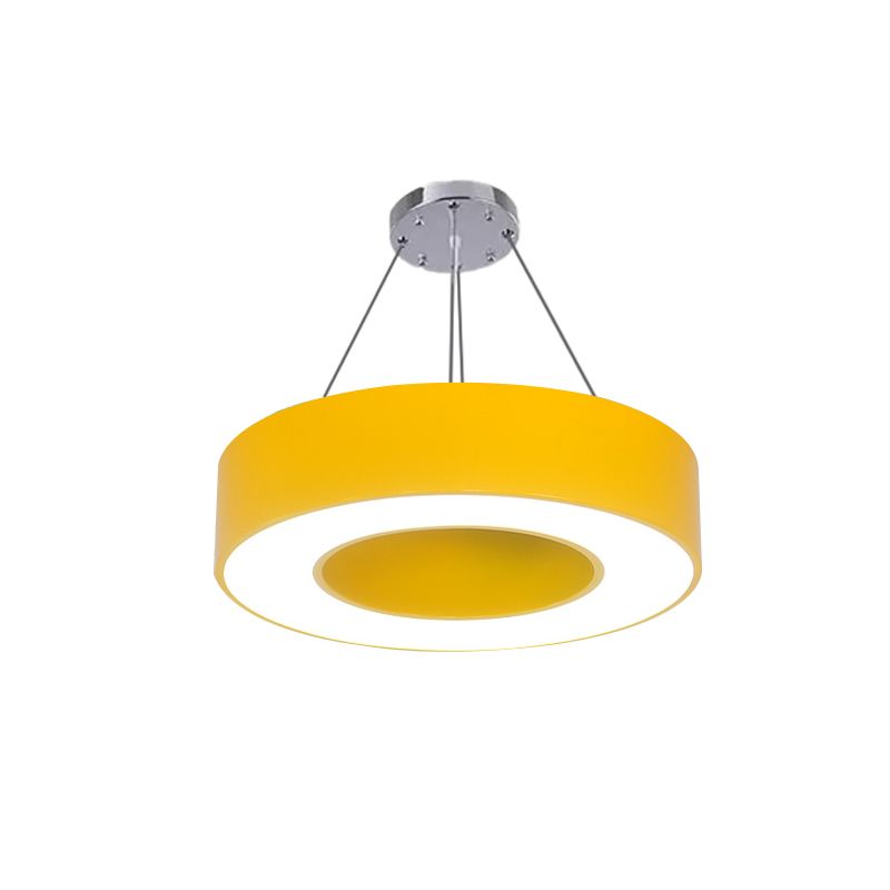 Valentina Modern Pendelleuchte O-Form Gelb/Rot Schlaf/Wohn/Esszimmer Metall ∅40/50/60CM