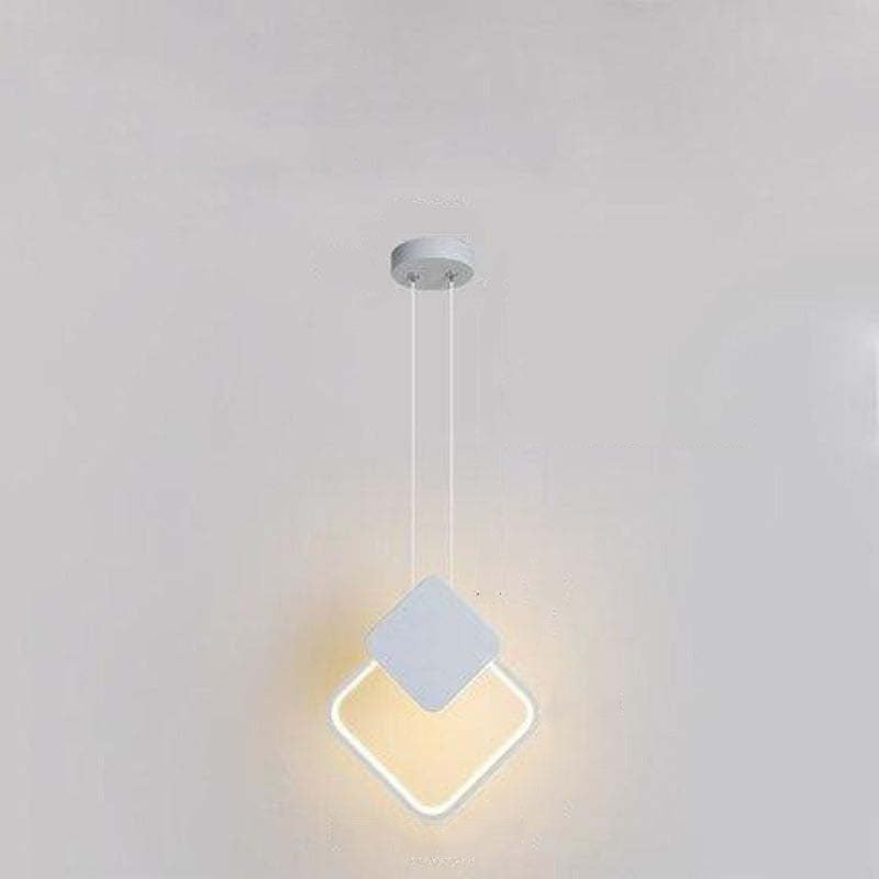 Arisha Minimalistisch Pendelleuchte Ring Schwarz/Weiß Wohnzimmer