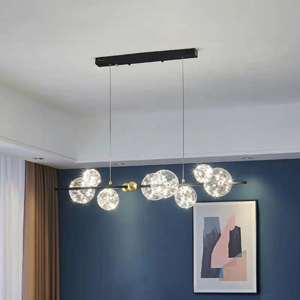 Valentina Kreis Kronleuchter Metall Glas Wohnzimmer Schlafzimmer Esszimmer